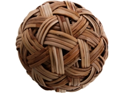Tigela de bambu artesanal para decoração de escritório e sala de estar.