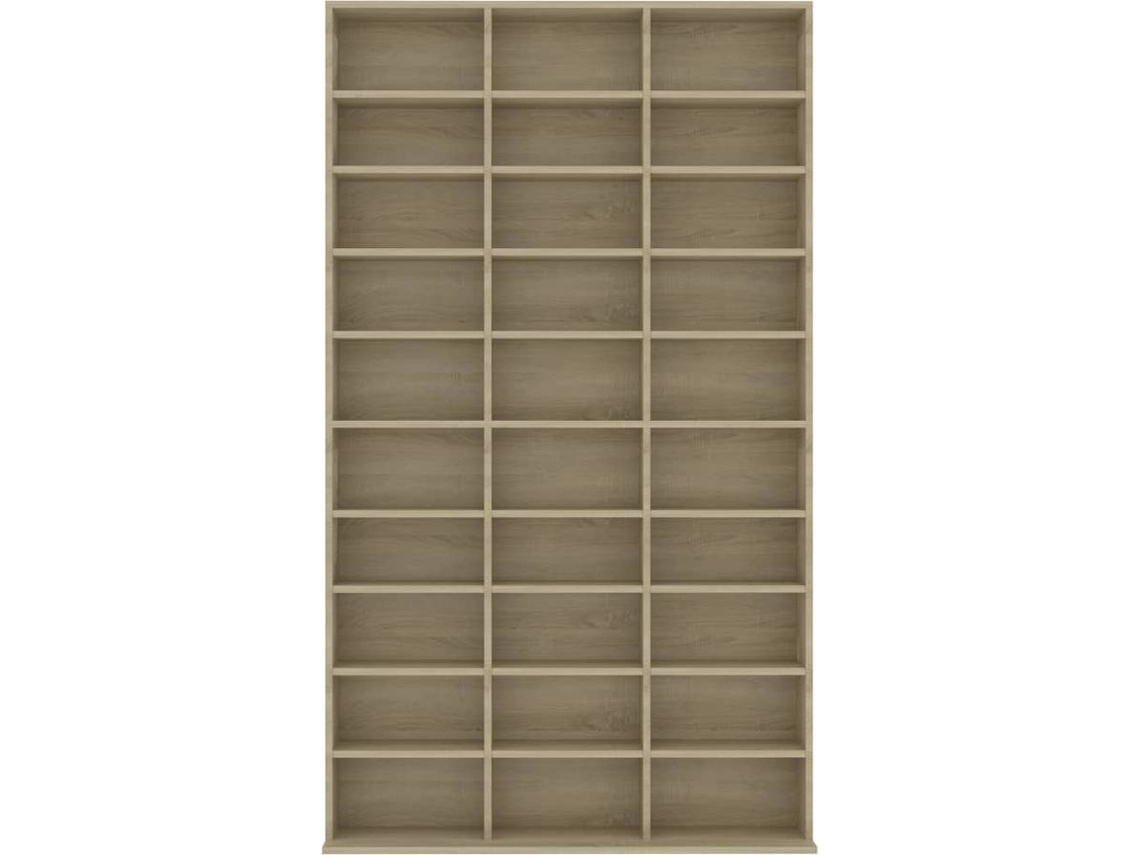 Estante para CD VIDAXL Castanho (Contraplacado - 102x23x177.5cm