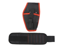 Bolsa De Cintura Para Taladro Eléctrico Com Brazalete Magnético Para Armazenar Parafusos E Chaves (vermelho)