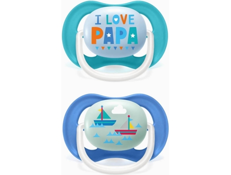Chupeta Ultra Air Silicone  Happy (6-18m, 2 uni.)
