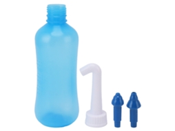 Garrafa de irrigação nasal lavagem sinus com 2 bicos adulto criança 310ml abs S/MARCA