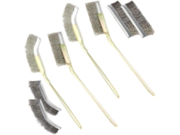Escovas Metálicas Mini, Conjunto De 8 Escovas De Aço Inoxidável Com Cabo Reta E Curva, Acessórios De Limpeza Para Solda E Ferrugem