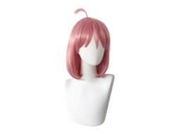 2026 peluca de Cosplay Anime Rosa Corta Y Recta para Niñas Con Flequillo de Fibra Sintética Resistente Al Calor