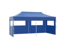 Vidaxl Tenda Dobrável Profissional Festas 4 Paredes 3x6m Aço Azul