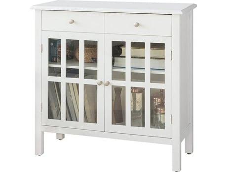 Móvel de Cozinha  Branco com 2 gavetas e 2 portas (80x34x80cm)