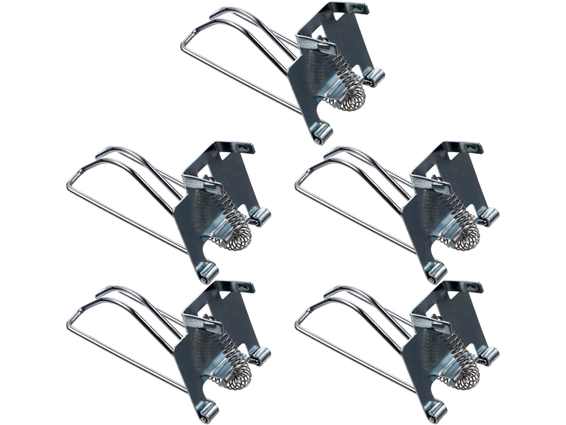 Conjunto de 5 Prendedores Dinheiro Stobaza em Metal Prateado para Gavetas Dinheiro, Organizador Seguro, Resist