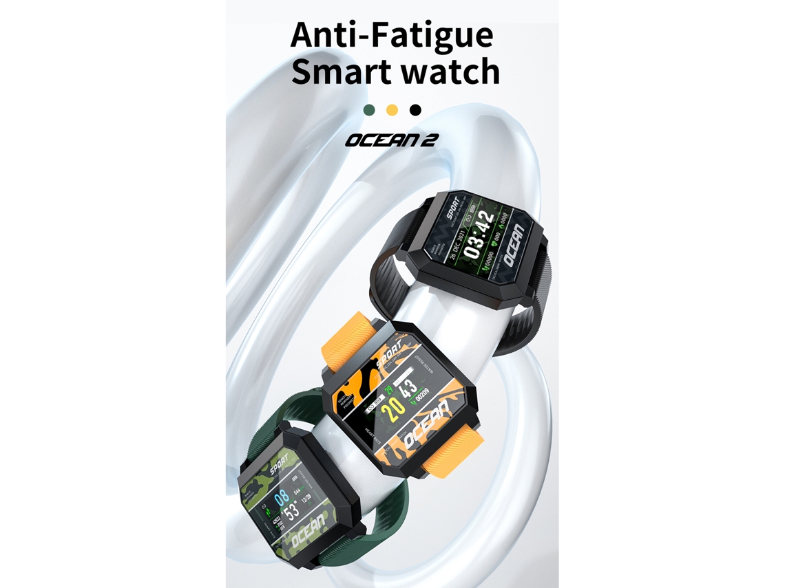 Relógio Inteligente Esportivo Lokmat Ocean 2 monitoramento de saúde resistente à água tela Tft Bluetooth EOOCOO