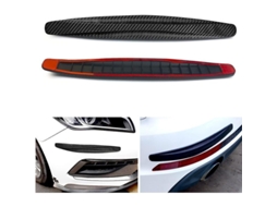 Protector De Parachoques Dianteiro E Traseiro Universal Para Carro Suv, Faixa De Borracha Texturizada Fibra De Carbono