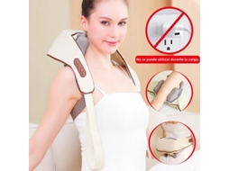 Cadeira de Massagem MDUG para pescoço e corpo, aquecimento, 6 cabeças, ajustável, portátil, marrom