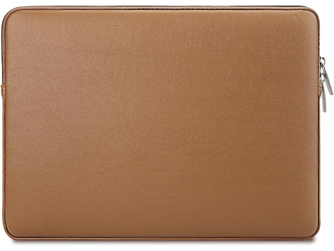 Capa De Couro Impermeável Para Laptop De 13 Polegadas, Compatível Com Macbook/chromebook, Marrom.