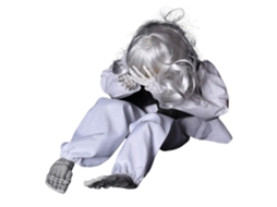 Primerox boneca Fantasma Chorando Halloween com Sensor de Voz e Toque Decoração Assustadora