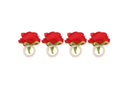 Aro De Guardanapo De Rosa Reutilizável Com Design De Vinha