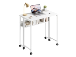Mesa Dobrável, Design Que Economiza Espaço, Mobilidade Fácil, Branco