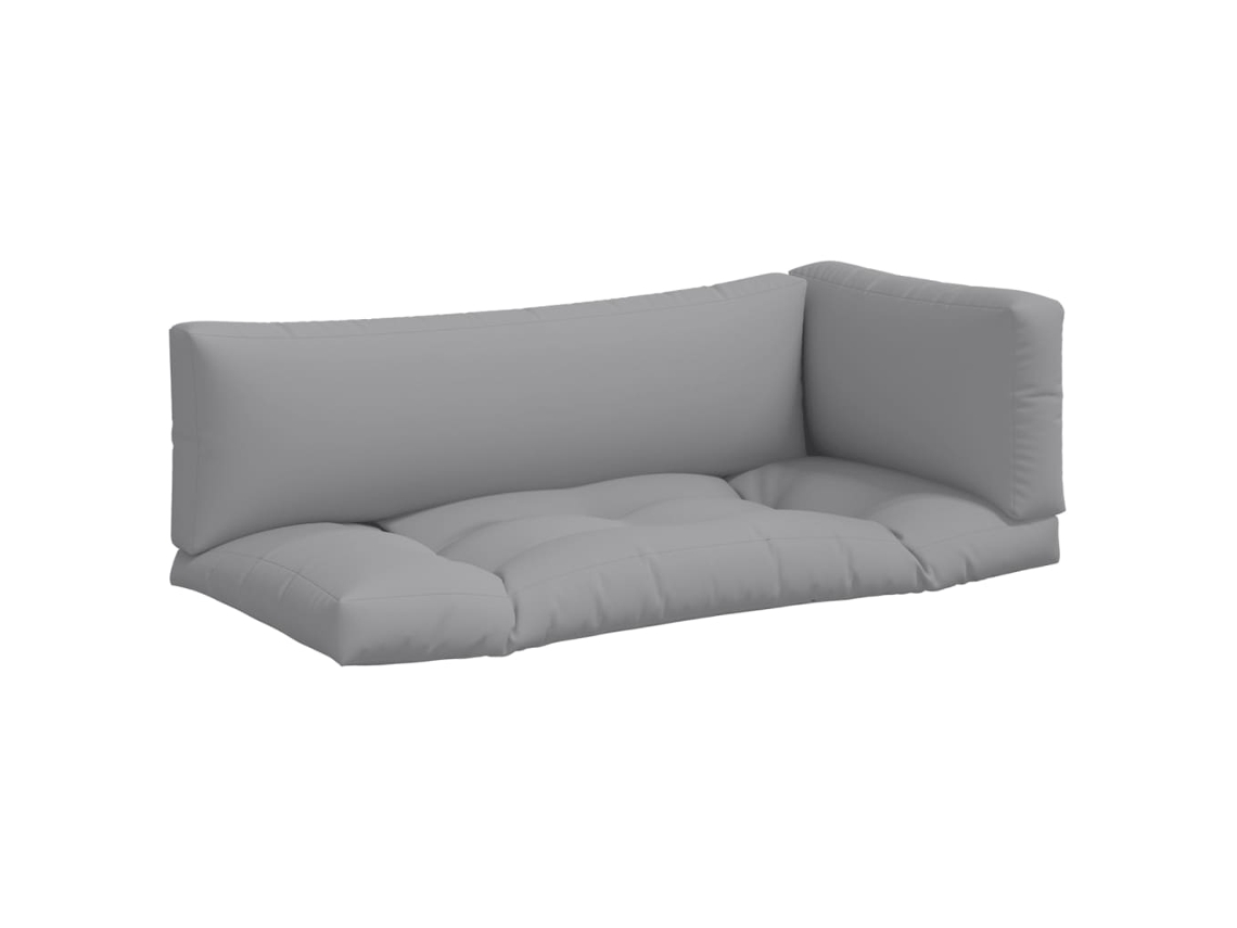 Conjunto 3 Almofadão VIDAXL Cinzeto Tecido