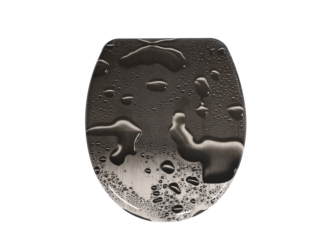 Assento Oval Homseat Em Duroplaste Com Fecho Suave, Acabamento Gotas De Água.