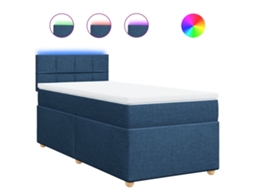 Box Spring Bed, Box Spring Beds Vidaxl Azul Tecido (100 X 200 Cm)