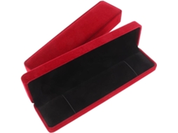 Conjunto 2 Caixas Joias Flanela Vermelho Vinho Guardar Colares Brincos Anéis Elegantes Práticas Perfeitas GOKOCO