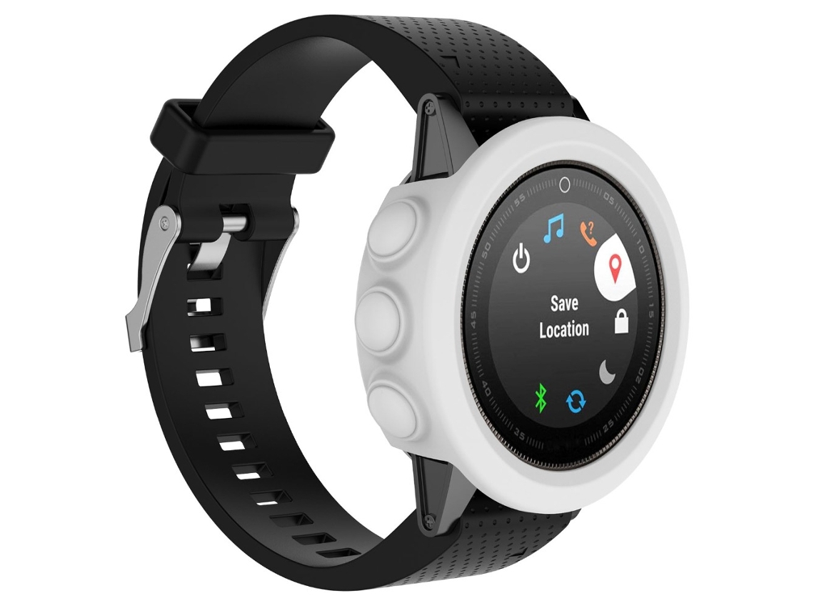 Garmin Fenix 5X capa protetora de relógio de silicone de cor sólida (branca)