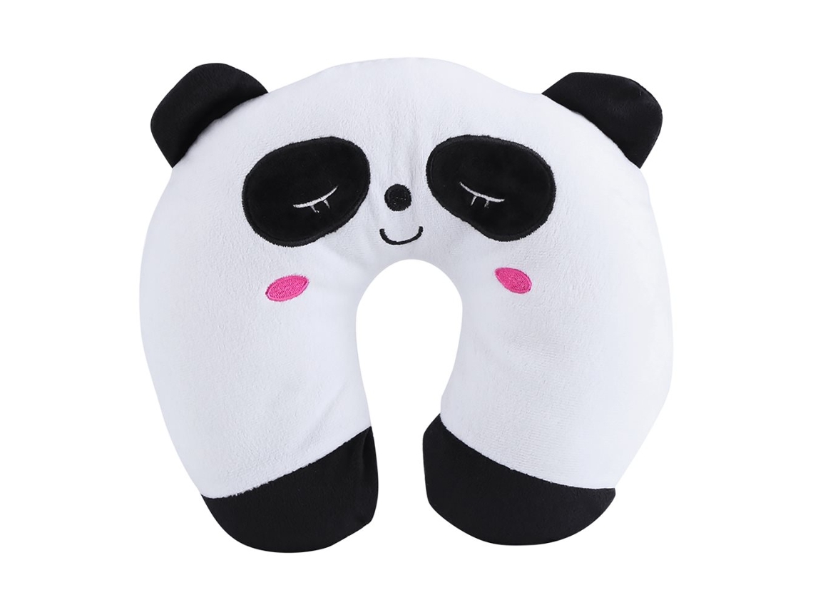 Almofada Cervical para Carro Formato U com Estampa de Panda AQUAFORGE