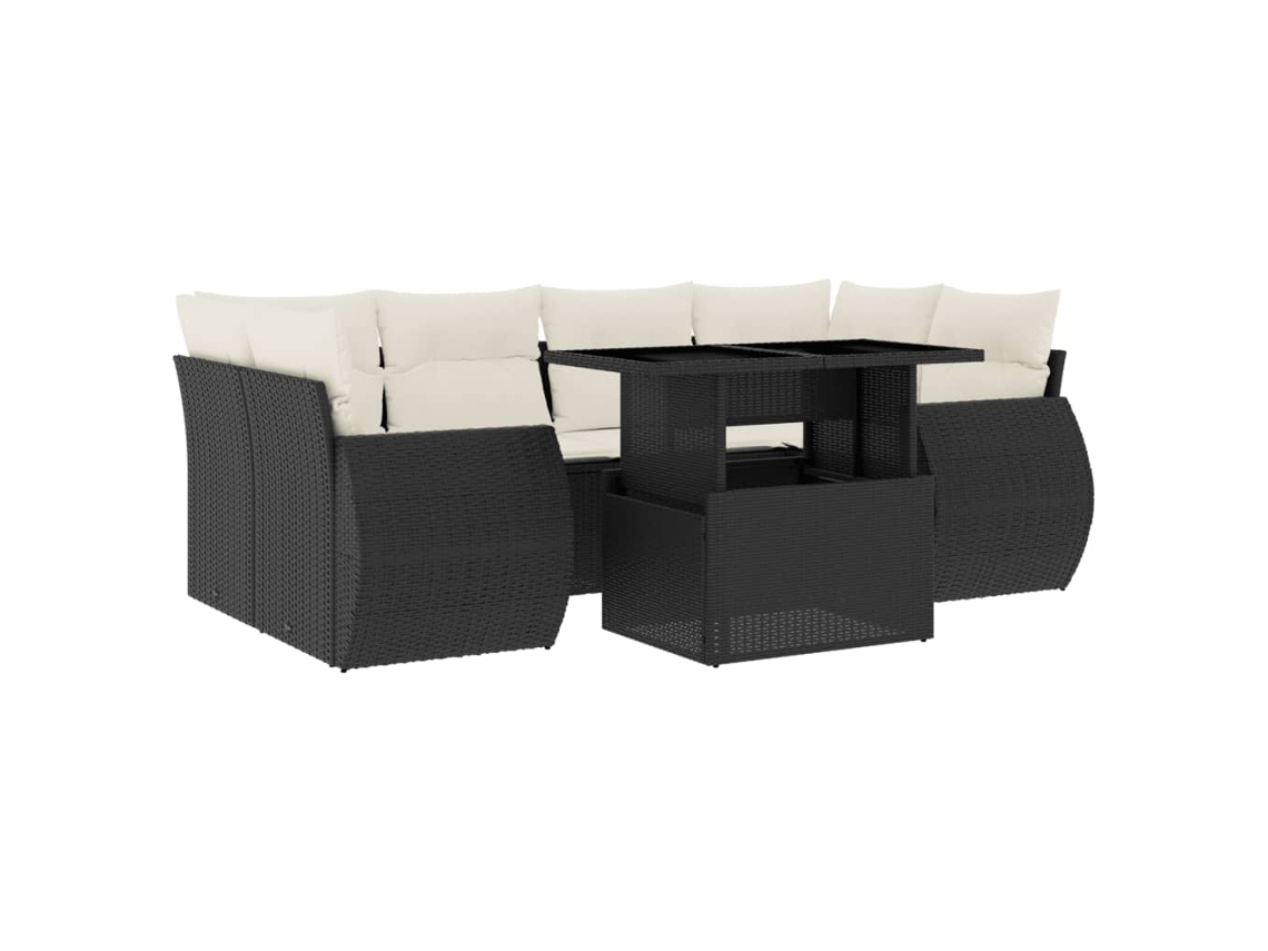 Garden Sofa Set, Garden Sofa Sets Vidaxl Preto Rattan / Vime (n/a)