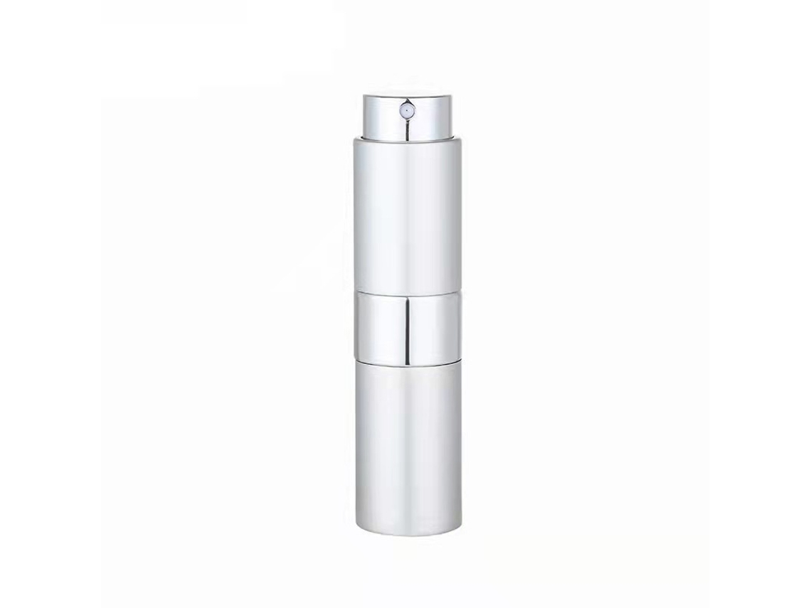 Frasco de Perfume Spray Reutilizável para Viagem Dispensador Portátil MDUG (8ml Prata)