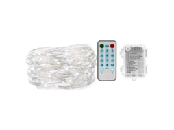 2026 luz de Cadena Led de Cobre Activada por Sonido Y Luz 10m 100 Luces Con Control Remoto (blanco Cálido)
