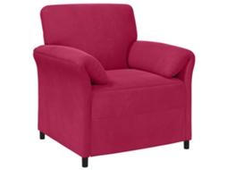 Sofá de 1 Lugar Vinho Vermelho 88 X 83 X 95 Cm Veludo SYFAX