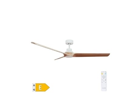 Ventilador De Teto Fratello Com Luz Led Regulável E Controle Remoto Branco E Efeito Madeira Niaros (38w 3cct 1534lm)
