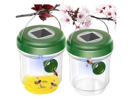 Pcs Armadilha Solar Para Vespa Com Luz Led, Armadilhas De Insetos, Armadilha Anti Insetos Com Mel Para Abelha, Vespas, Mosquitos Dlzaoao