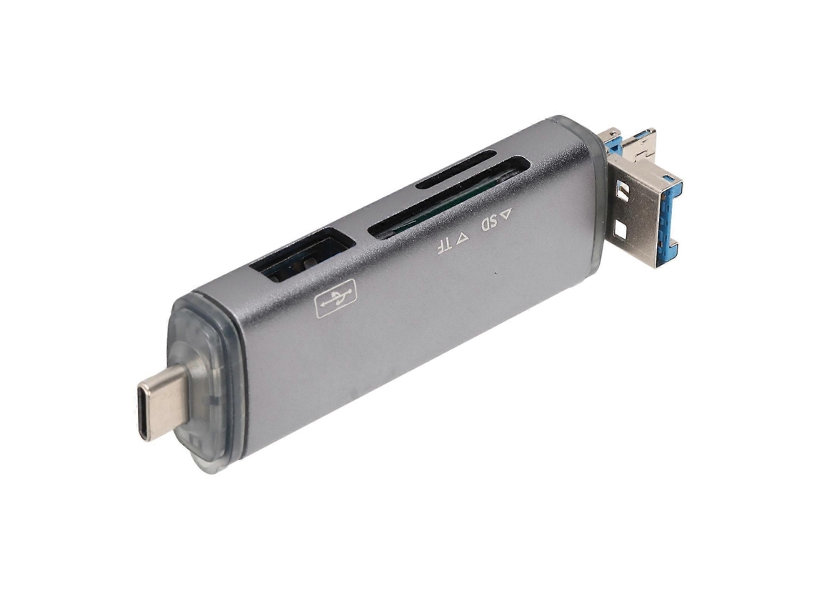 Lurelia Leitor De Cartões Usb-c/micro Usb/usb 2.0 Sd/tf Para Android, Até 5gbps, Plug Play