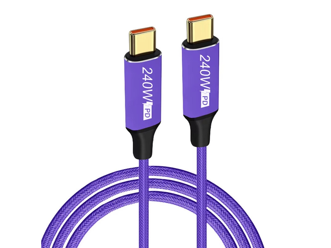 Cabo Usb-c Para Usb-c 5a 240w Com Carregamento Rápido Pd Qc3.0 E Transmiss?o De Dados, 1m/2m De Comprimento
