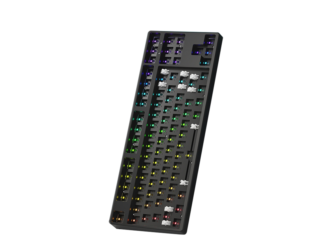 Teclado Mecânico Gamer Sem Fio Tri-mode Iblancod C87 Com 87 Teclas, Bt, Fio, 2.4ghz E Keycaps Pudding De Abs