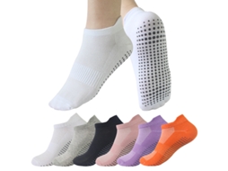 Meias de Ioga, 6 Pares, Femininas, Antiderrapantes AQUAFORGE