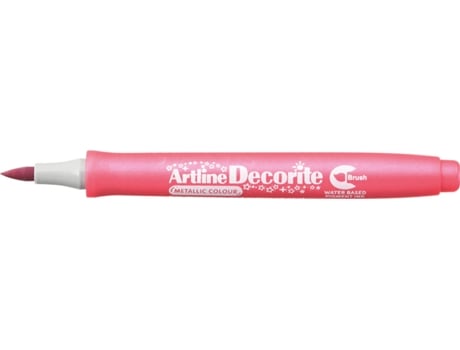 Marcador  Permanente r (Pincel - Rosa Metálico)