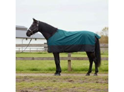 Vidaxl Cobertor De Cavalo Verde Escuro E Preto 85 Cm Poliéster