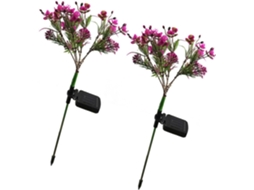 Conjunto De 2 Luminárias Solares De Jardim Led Com Estaca E Plugue Para Fixação No Solo, Design Real Gokoco