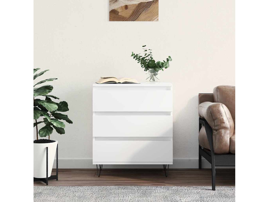 Vidaxl Aparador 60x35x70 Cm Derivados De Madeira Branco