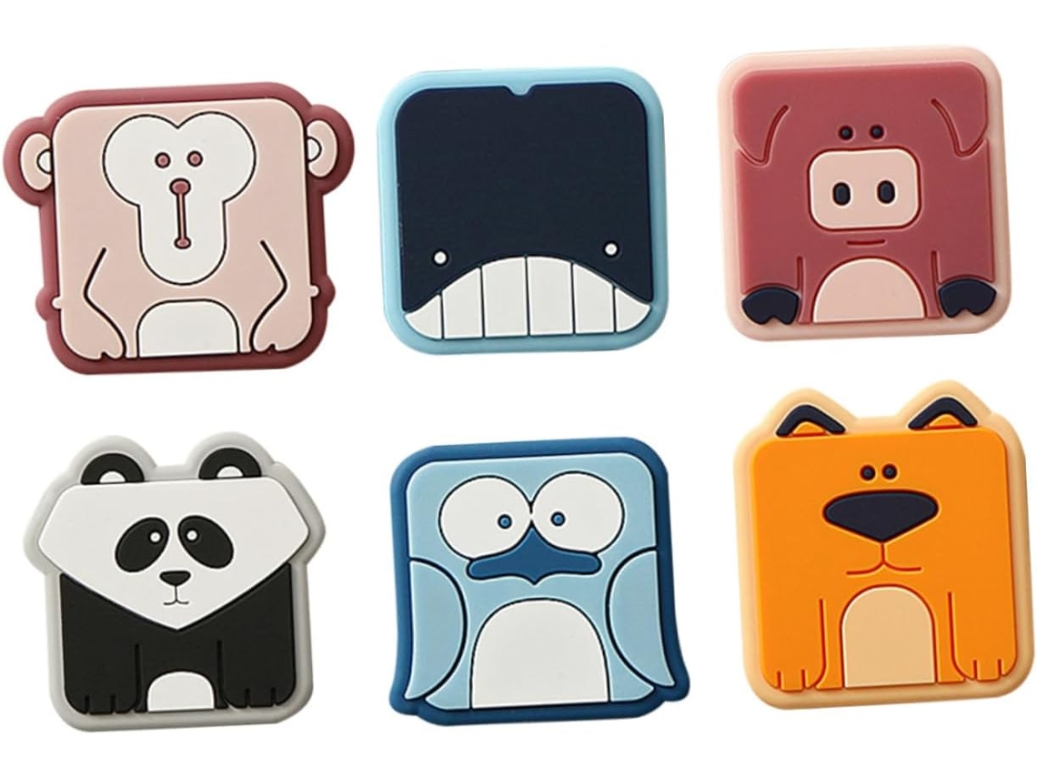 Homoyoyo Conjunto De 6-amortecedores Porta Autoadesivos Em Silicone Design Fofo Para Tampa Vaso Sanitário Reduzem O