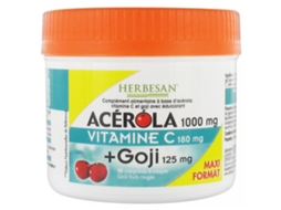 Acerola 1000 Mg Vitamina C 180 Mg Goji 125 Mg 90 Comprimidos HERBESAN
