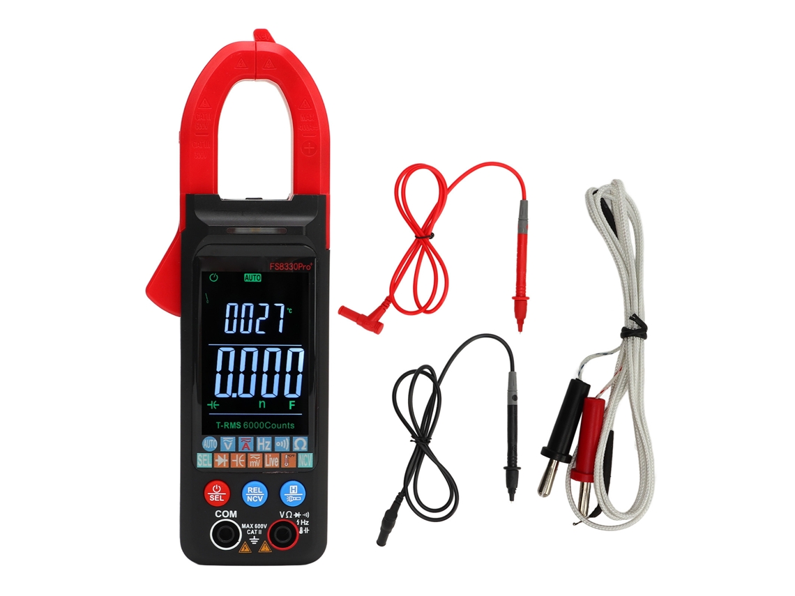 Medidor de grampo digital auto ranging AC/DC, voltímetro, smart tester, multímetro, FS8330PRO+ S/MARCA