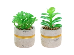 2 Peças de Flores Artificiais Bonsai Suculento Simulado Ornamentos Criativos Pequenos em Vaso NEVEANCE