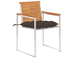 Maison Exclusive - Cadeiras De Jardim Com Almofadões 2 Pcs Acácia Maciça E Aço