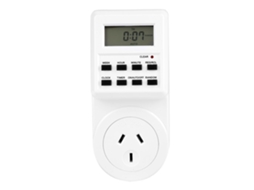 Timer switch digital semanal programável com tomada elétrica LCD e bateria recarregável S/MARCA
