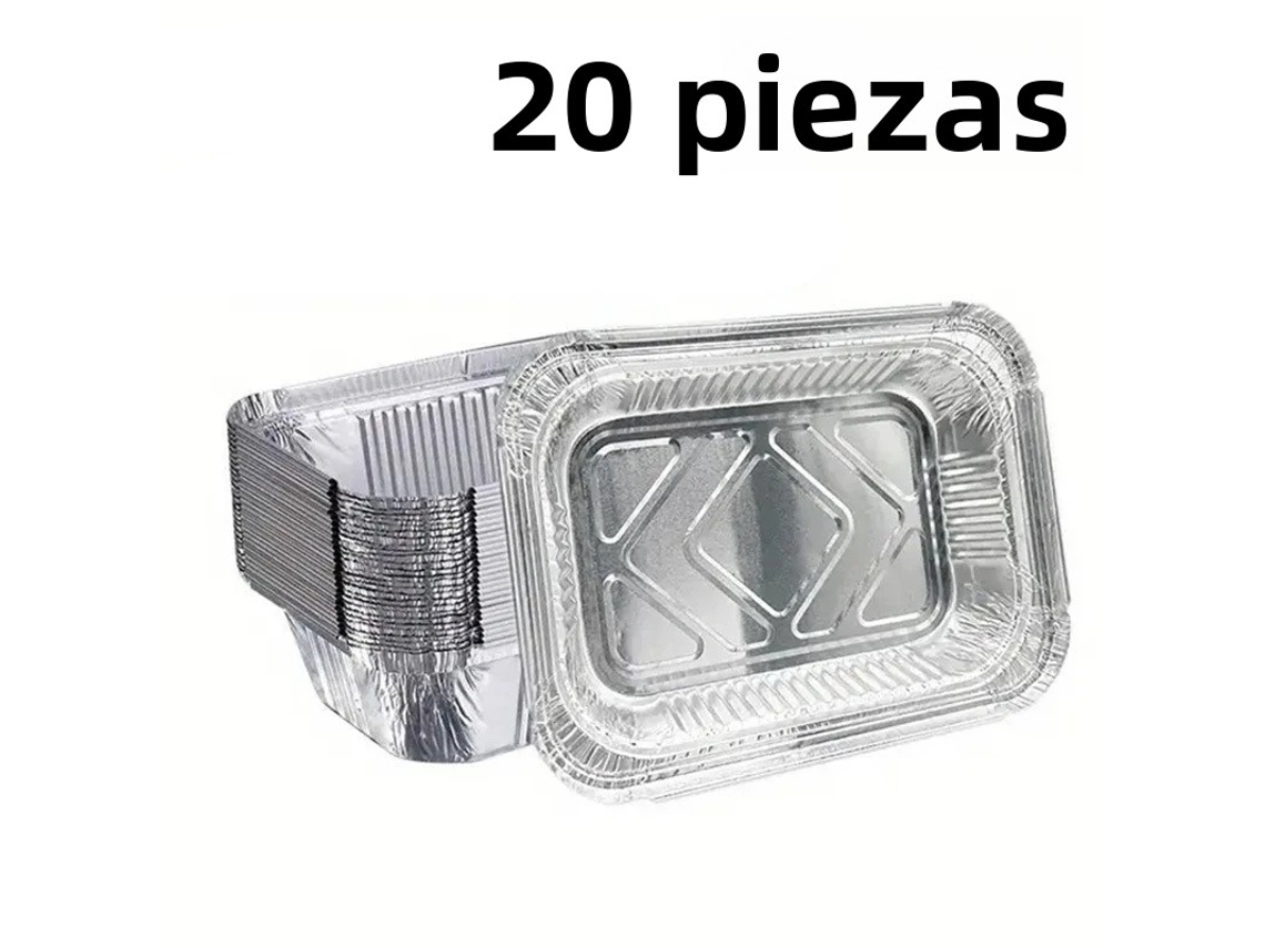 Assadeiras Descartáveis Antiaderentes de Alumínio, Adequadas para Fornos e Fritadeiras Elétricas. MDUG (20 Unidades)