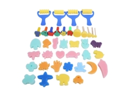 Primerox 39 Pcs Kit Pincéis de Espuma para Pintura Criativa Infantil Brinquedos de Arte
