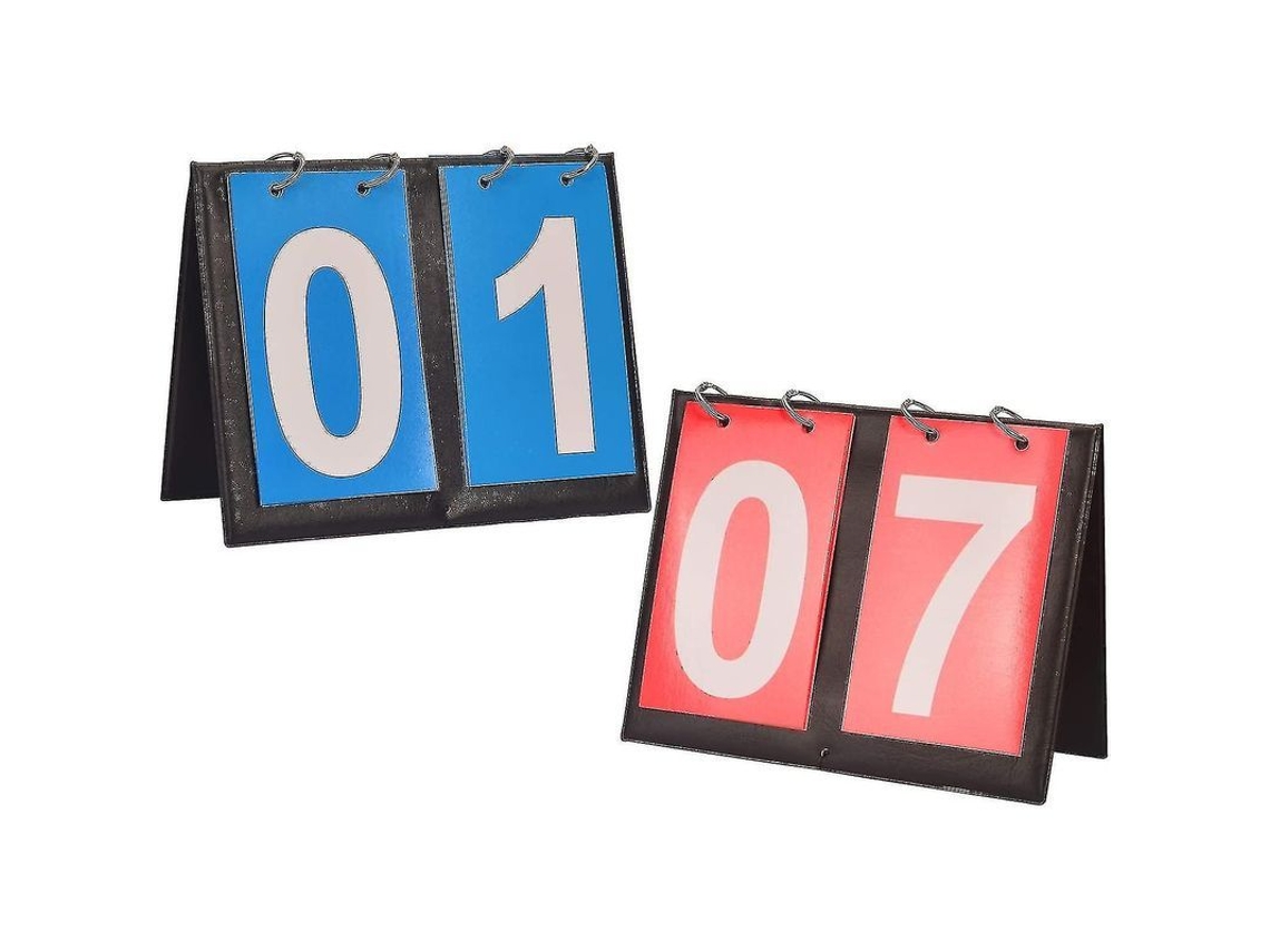 Tablero De Pontuação Desportivo Digital Plegável Para Futebol Tênis De Mesa, 2 Peças Azul Vermelho
