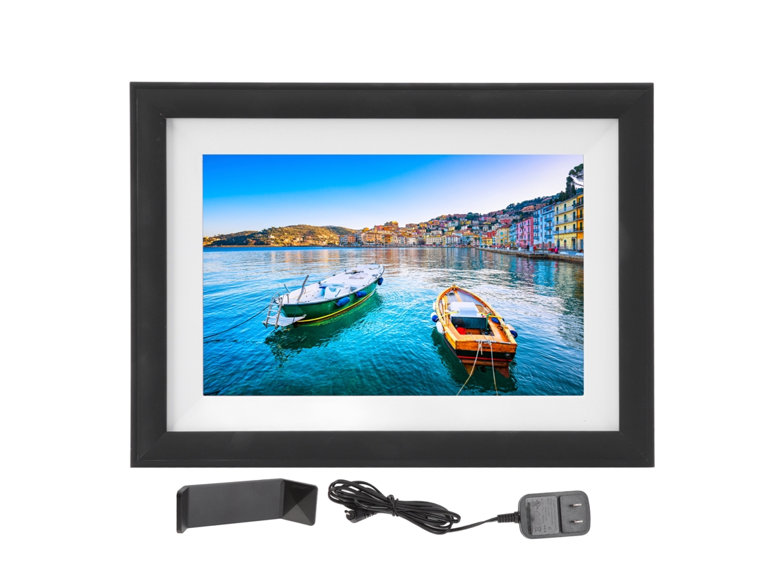 Quadro Digital Foto 10 Polegadas Wifi 16g Madeira Preto Eu