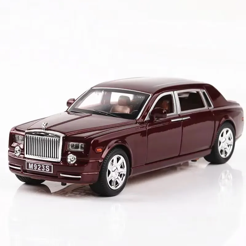(vermelho Fantasma) 1:24 - Miniatura De Carro - Carroceria Em Liga Metálica - Som E Luz Simulados