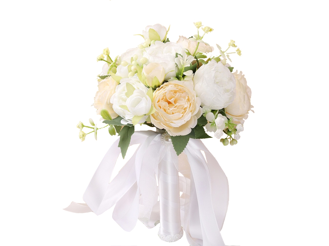 Buquê de Noiva Champagne para Casamento ao Ar Livre LAXISCREED