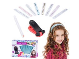 Primerox kit de Brincadeira de Cabelo Brilhante para Meninas Ferramenta de Estilo Diy com 8 Peças Presente para Crianças